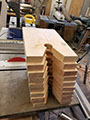 A simple mission bench begins with mitered wood.
