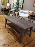 Choose your size, dimensions, stylle and finish for a custom coffee table built to suit your decor.