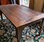 Table legs are made to match on this custom table.  Please feel free to contact us for further details. 