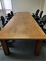 Ideal for board rooms and meetingrooms, custom farm tables may be constructed to suit in size, dimensions, wood and finish.