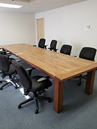 Add country charm and ambiance to any office meetingroom with a custom farm table that is made with care and built to last.