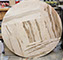 Choose your finish for this unique and dazzling round farm table with unique grain.