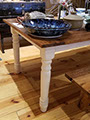 Enjoy the classic country style table leg with your custom made farm table.